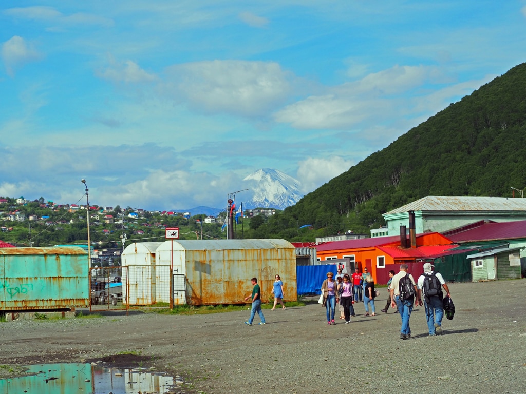 Dos turistas en Petropavlovsk-Kamchatsky