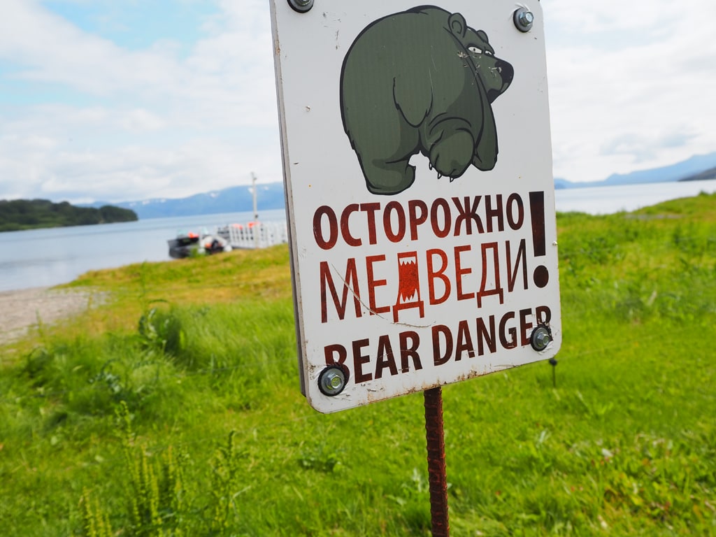 Cartel Cuidado Osos, Kamchatka